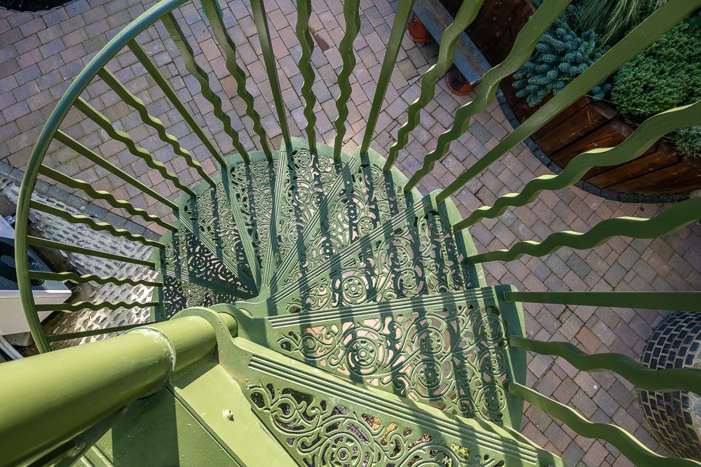 Spiral Staircase and Balcony